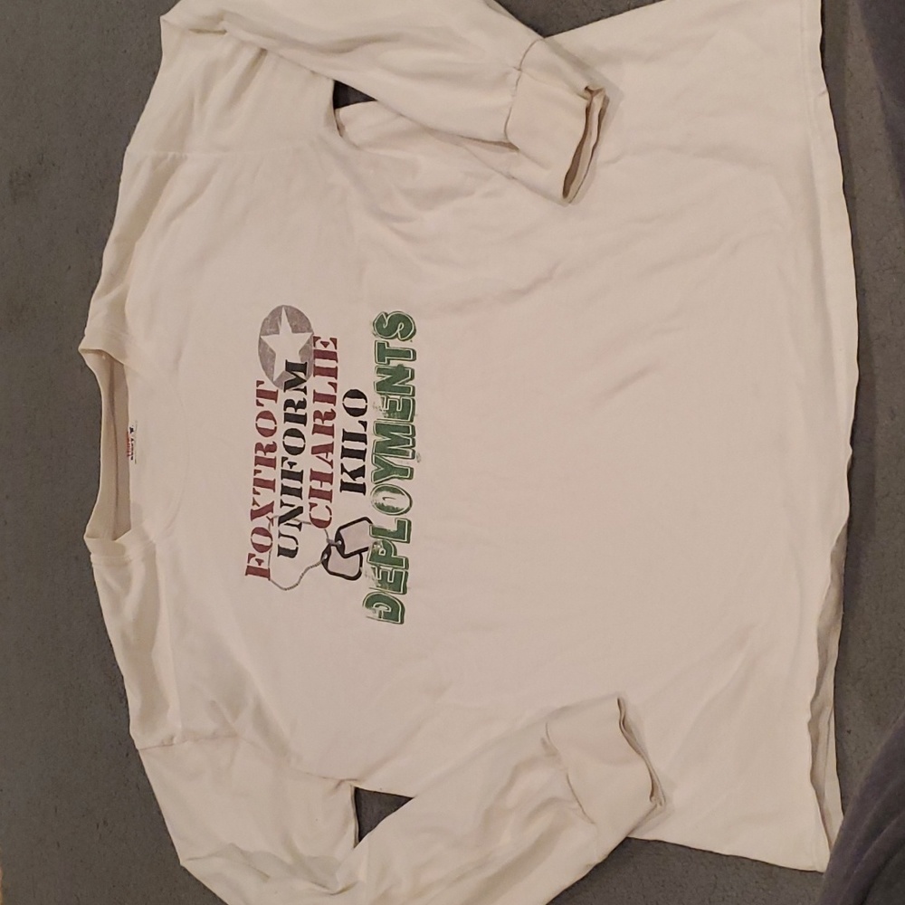 Hanes large Foxtrot uniform Charlie kilo deployment shirt